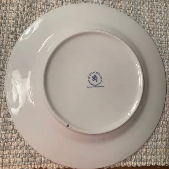 Royal Norfolk blue and green paisley dinner plates - set of 2 - Picture 4 of 4